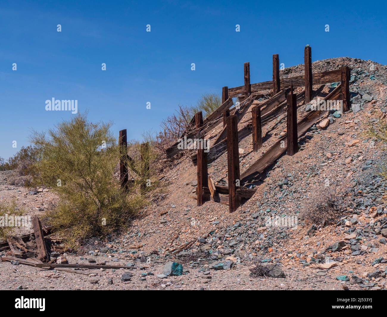 Milton Mine site, Puerto Blanco Mountains-Senita Basin Trail Complex, Organ Pipe Cactus National Monument, Arizona. Stock Photo