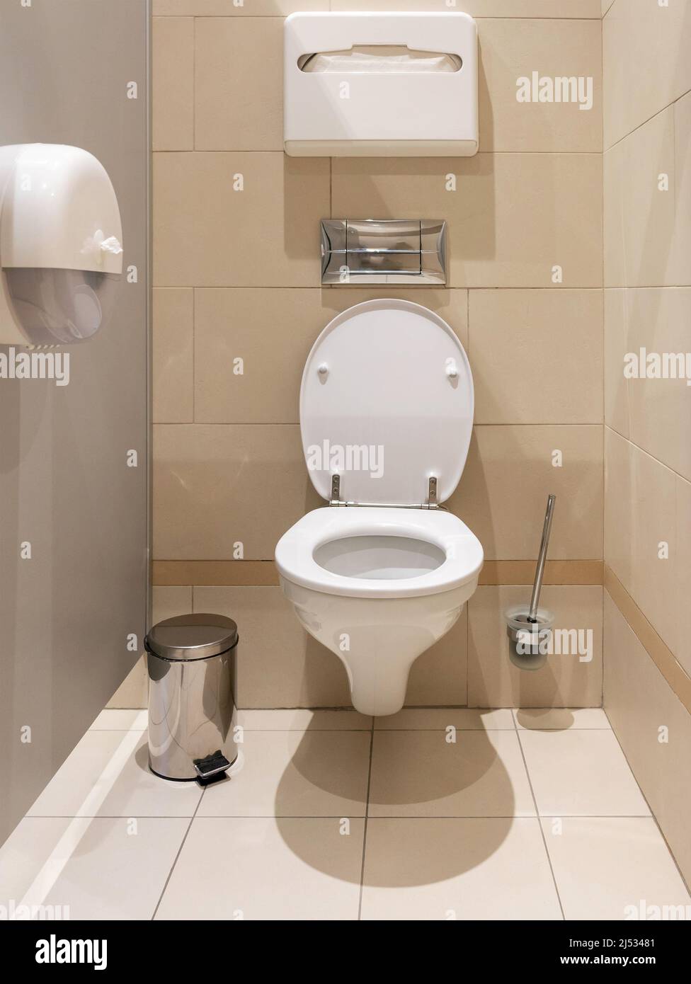 clean toilet cubicle of a public toilet in a hotel Stock Photo