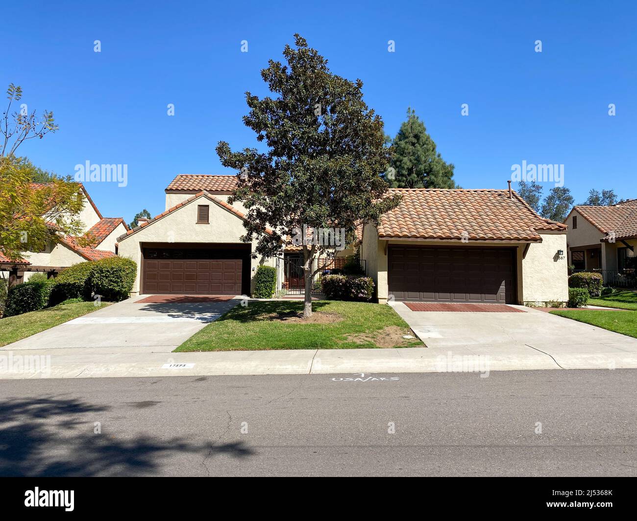 Middle class house in San Diego, South California, USA. April, 16th