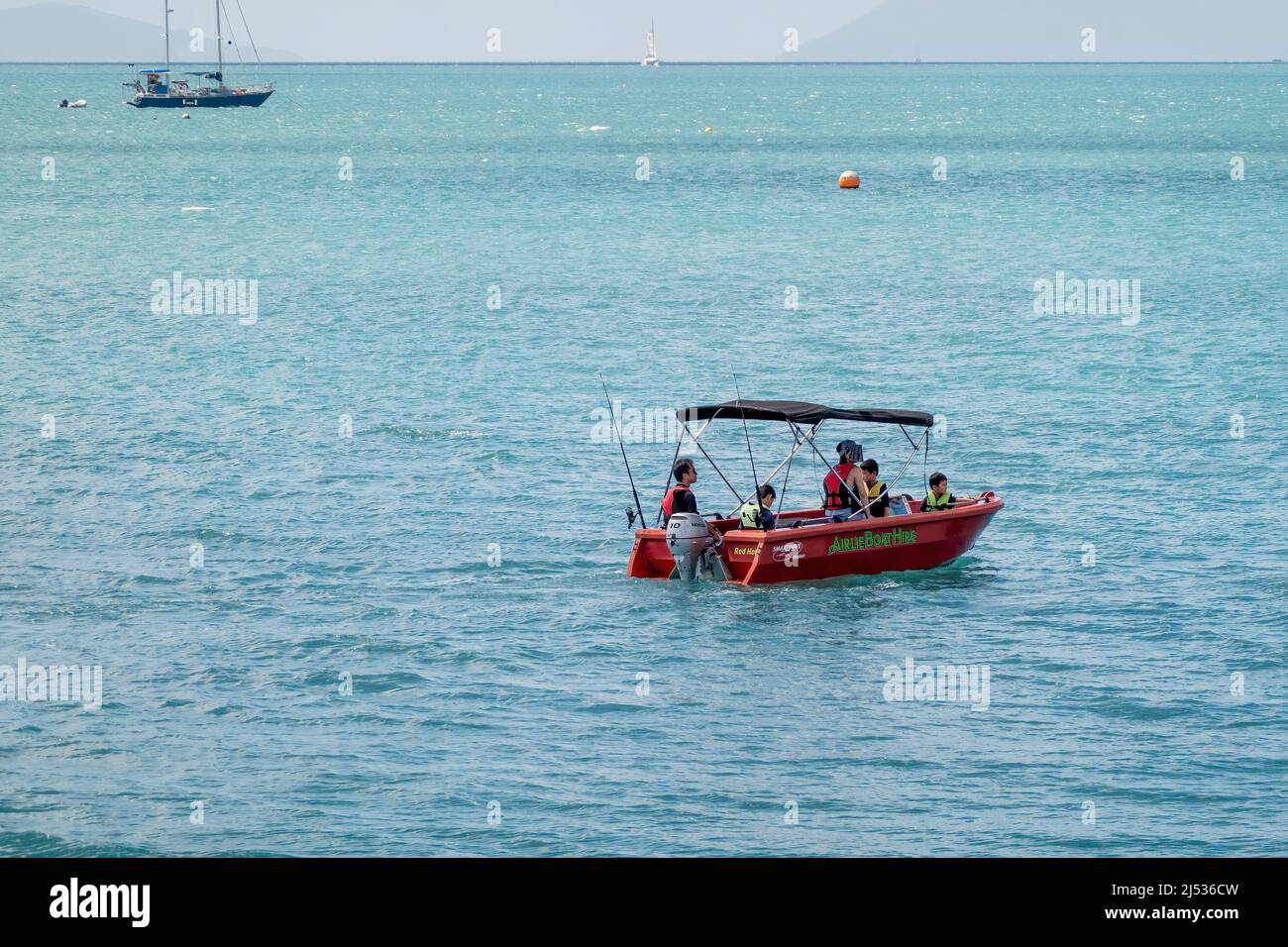 Airlie Beach, Whitsundays, Queensland, Australia April 2022 A family