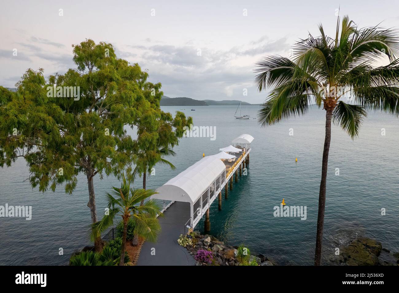 Airlie Beach, Whitsundays, Queensland, Australia April 2022 A jetty