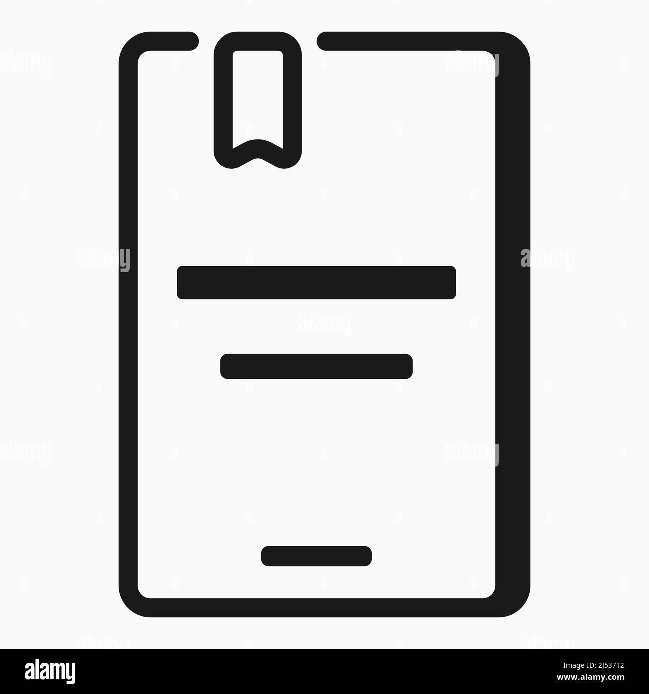 book with bookmark line icon vector flat illustration Stock Vector ...