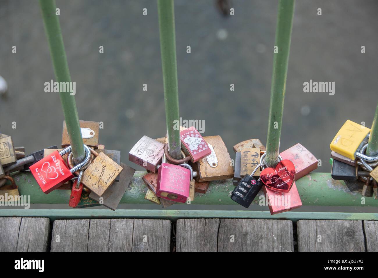 love locks Vienna , Austria Stock Photo