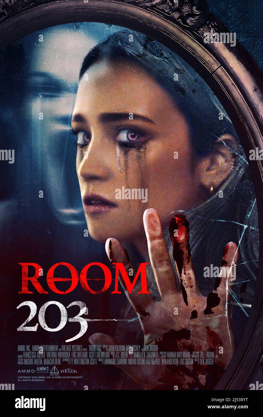ROOM 203, poster, Francesca Xuereb, 2022. © Vertical Entertainment