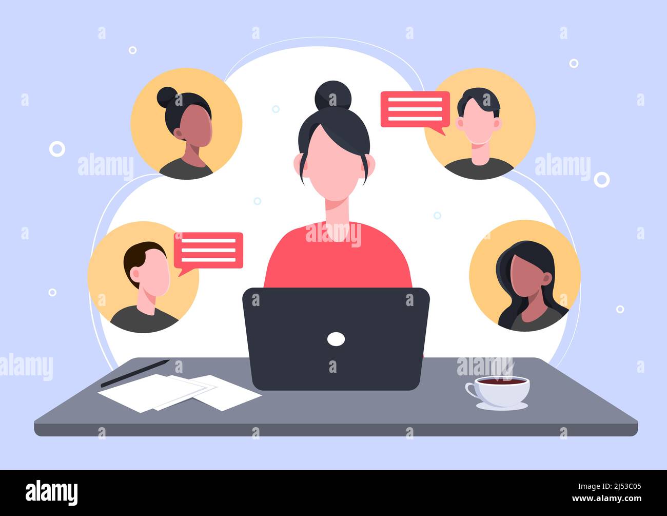 Online Discussion concept Stock Vector Image & Art - Alamy