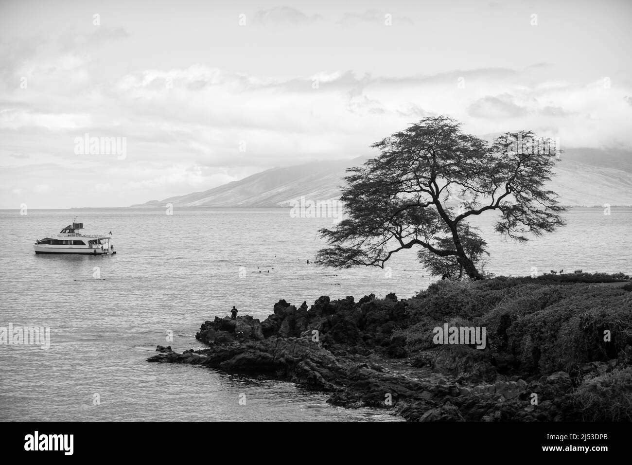 Panoramic view hawaii Black and White Stock Photos & Images - Alamy