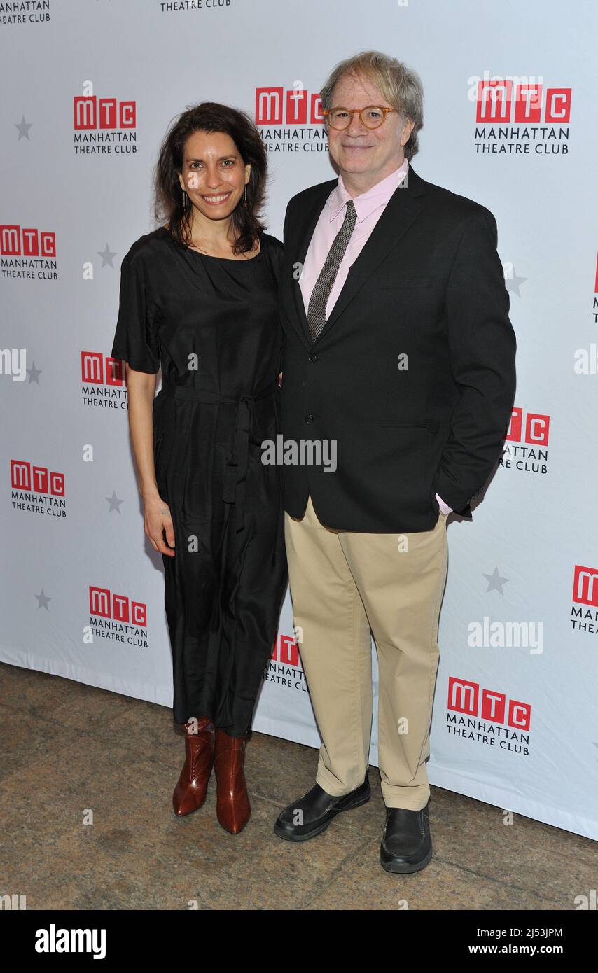 New york usa 19th apr 2022 l r sarah stern and guest attend the