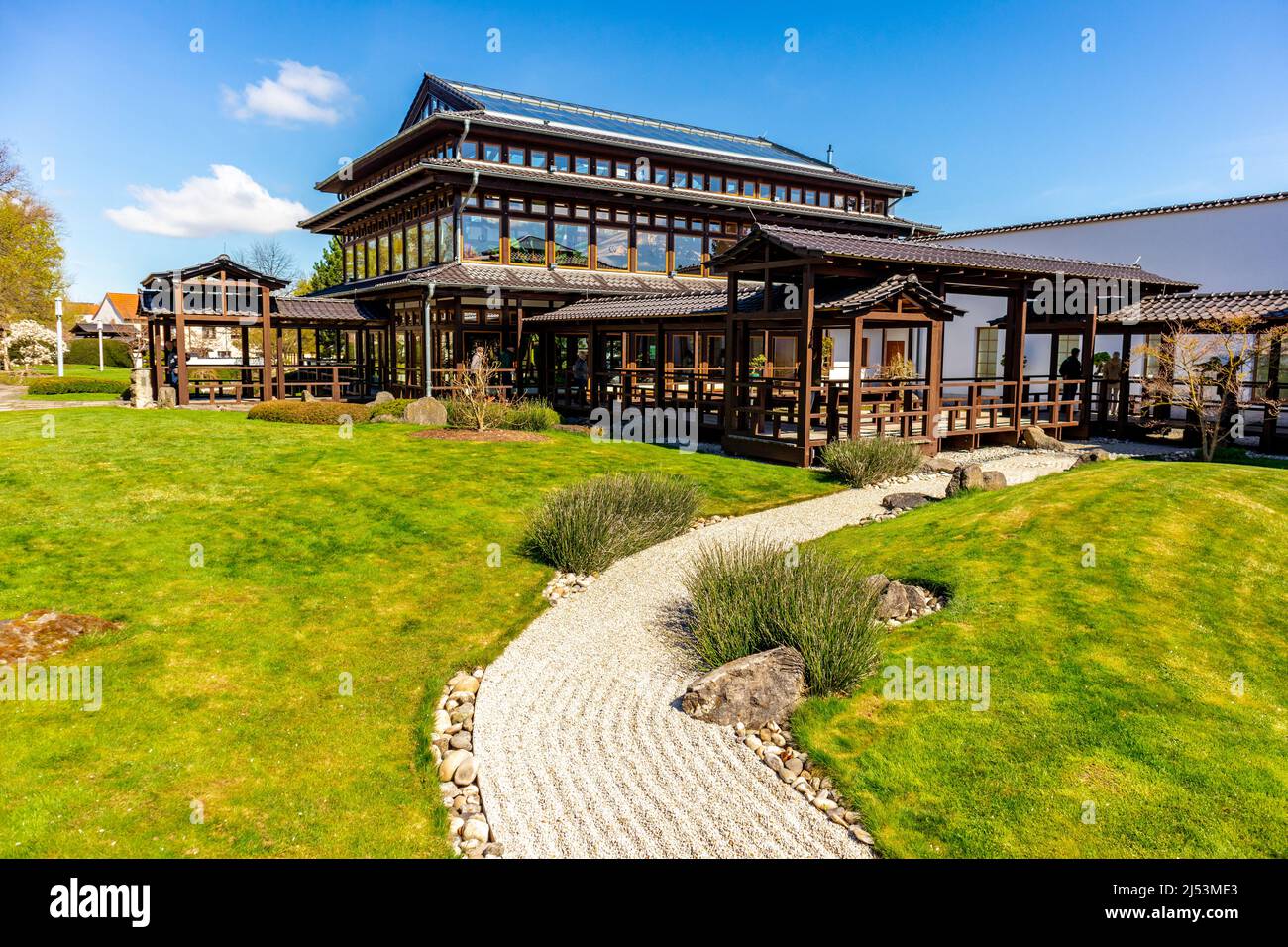 Journey of discovery to the Far East in the Japanese Garden of Bad  Langensalza - Thuringia - Germany Stock Photo - Alamy