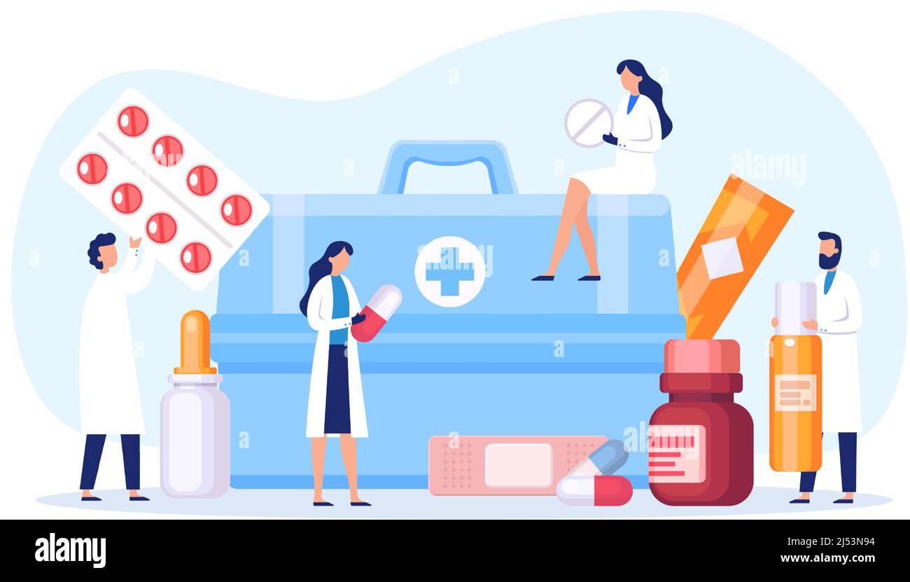 Illustration female pharmacist hi-res stock photography and images - Alamy