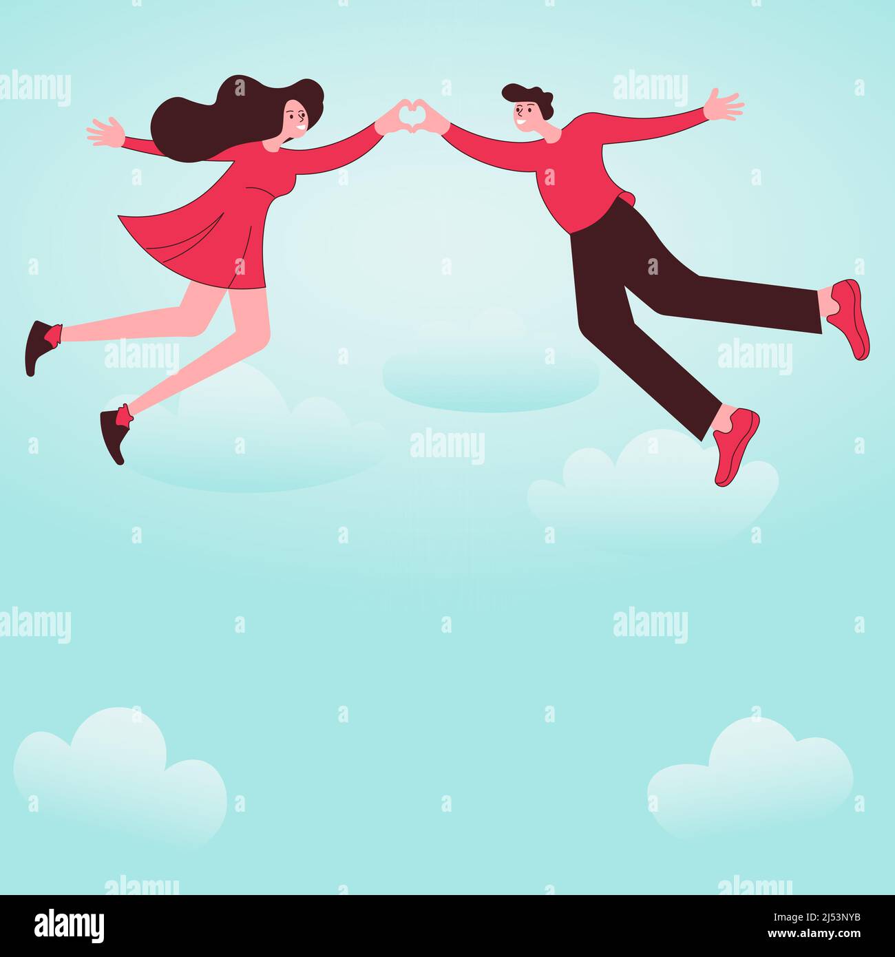 Man and Woman holding hands represent love care during Valentine. Hands ...