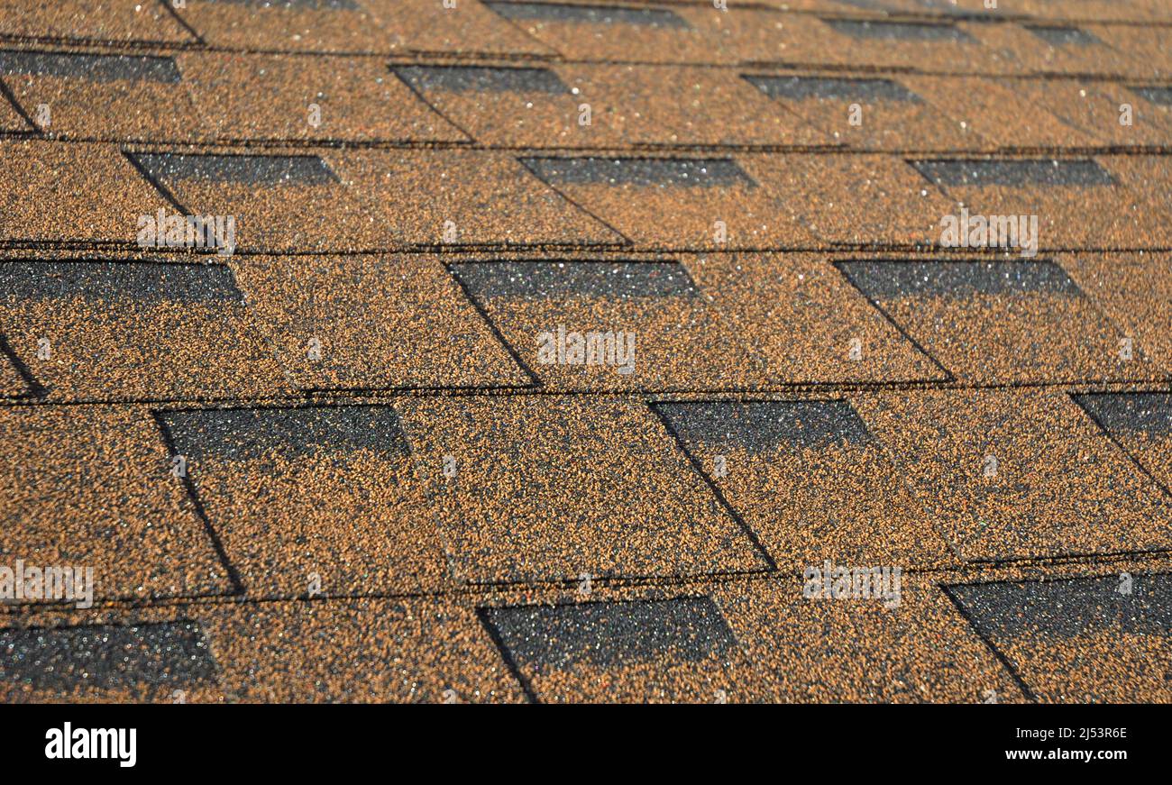 Asphalt Shingles Photo. Close up view on Asphalt Roofing Shingles