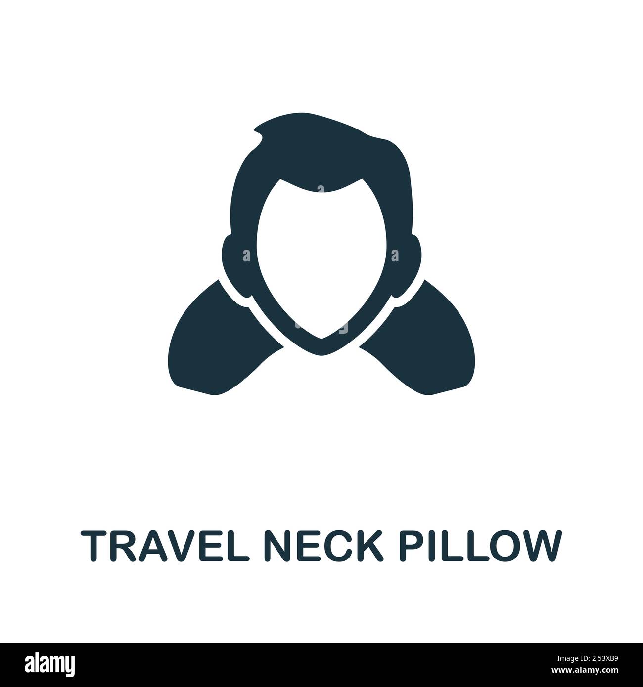 Travel Neck Pillow icon. Monochrome simple Travel Neck Pillow icon for ...