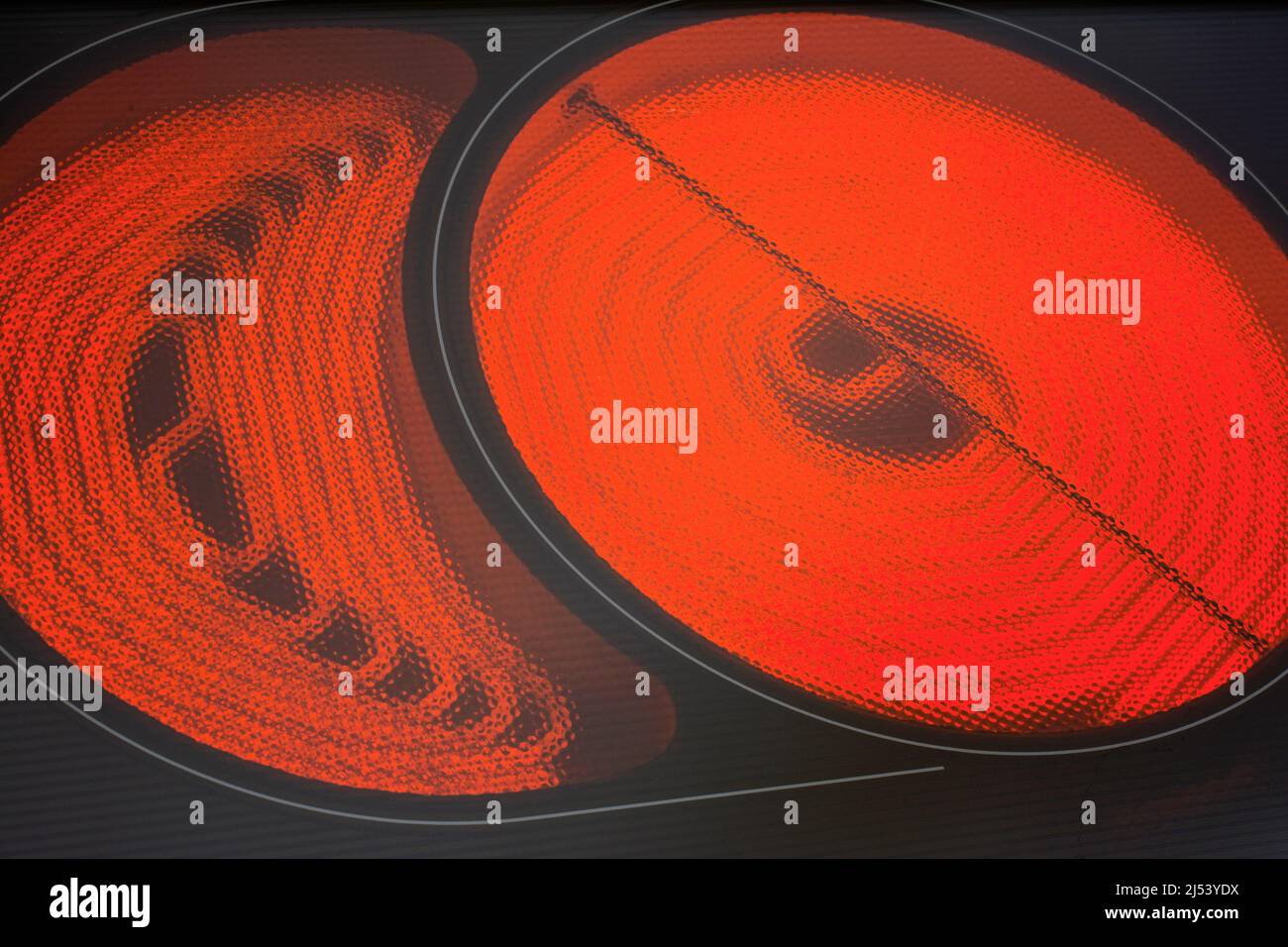 Close up of a hot hotplate Stock Photo