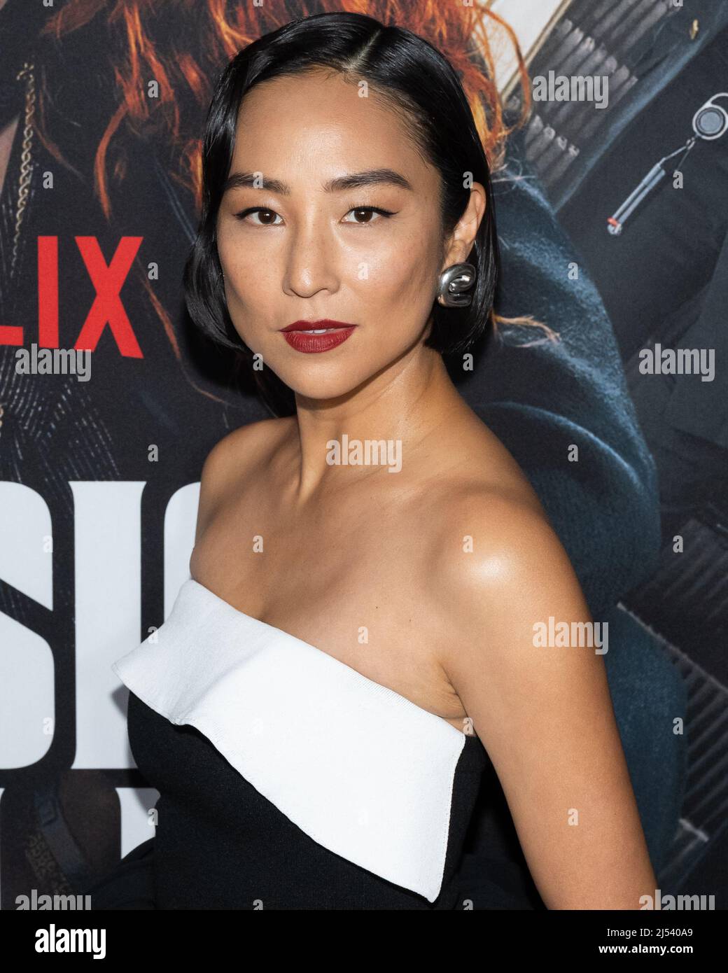 Greta Lee attends the red carpet premiere of “Russian Doll” Season 2 at