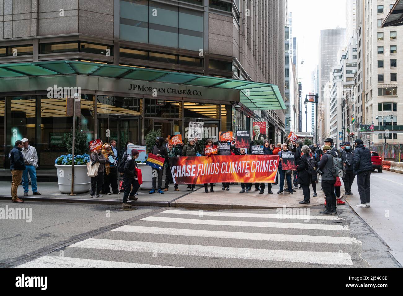 New York City, United States. 19th Apr, 2022. Climate activists rallied