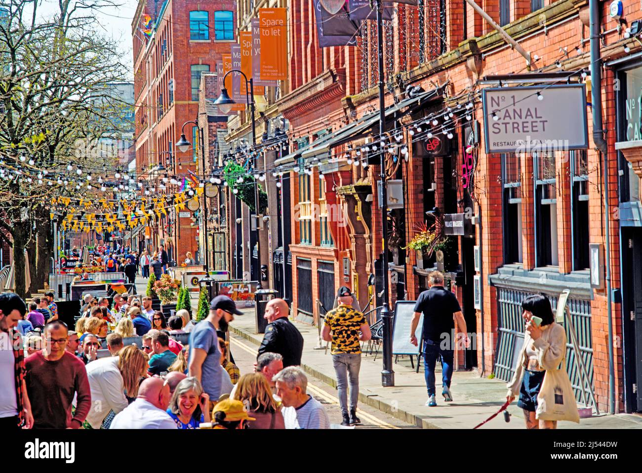 Pubs and Bars in Canal Street, Manchester, England Stock Photo Alamy