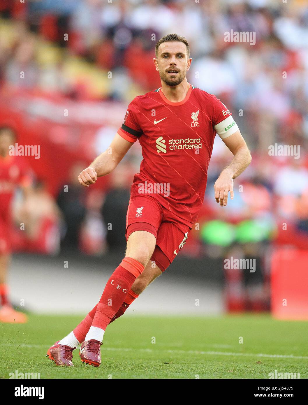 16 April 2022 - Manchester City v Liverpool - Emirates FA Cup - Semi Final - Wembley Stadium  Jordan Henderson during the FA Cup Semi-Final against Ma Stock Photo