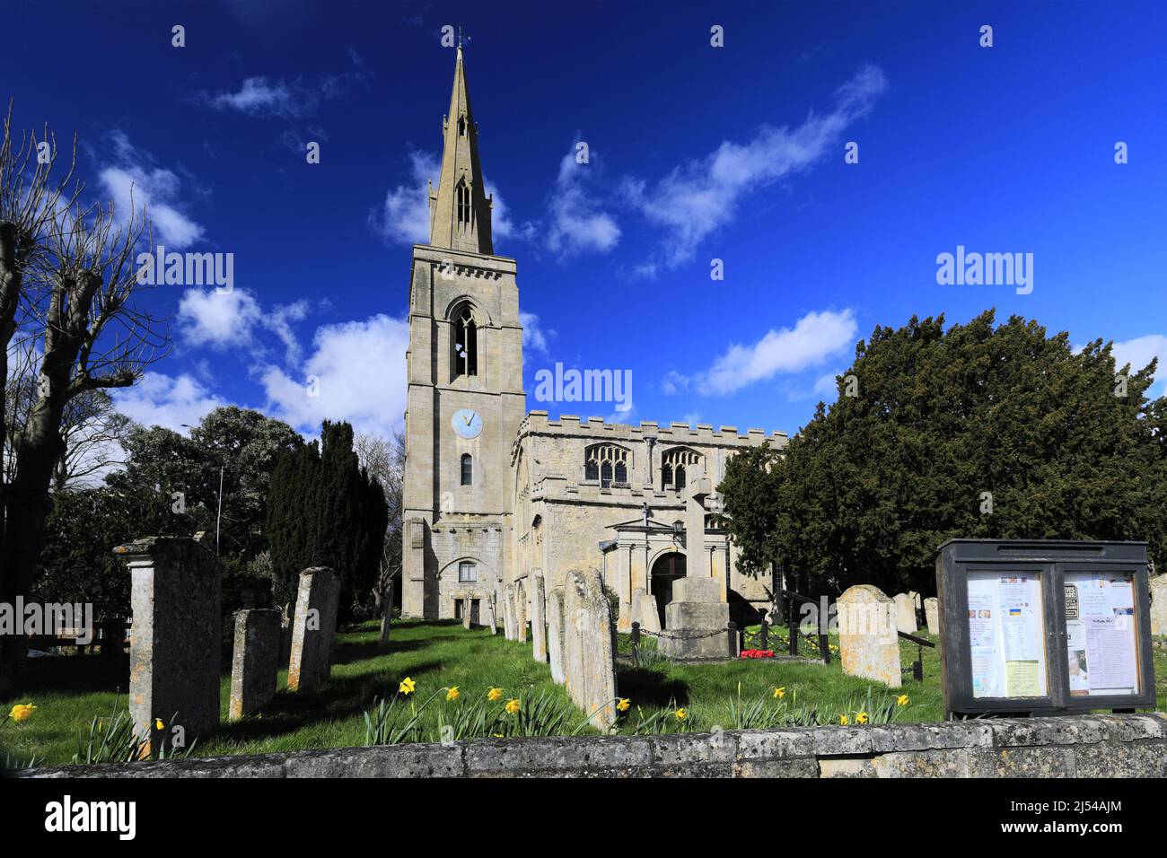 St Michaels church, Langtoft village, South Kesteven, Lincolnshire County, England, UK Stock Photo
