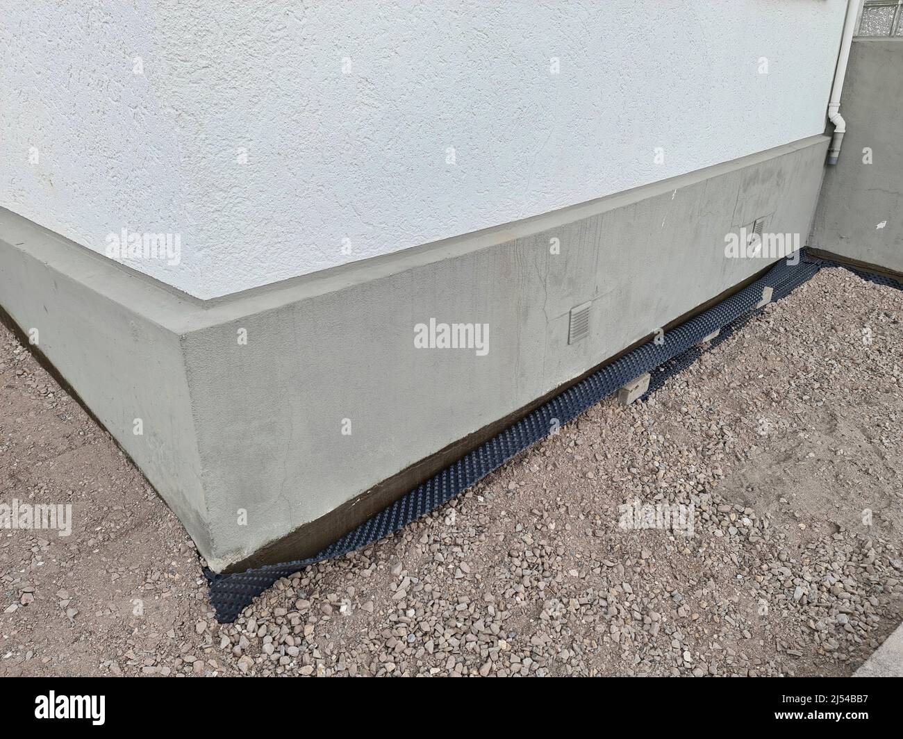 exterior waterproofing of basement walls, building refurbishment, Germany Stock Photo