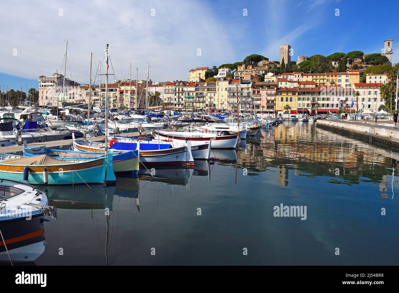 Harbour And Old City Of Cannes, France Stock Photo - Alamy