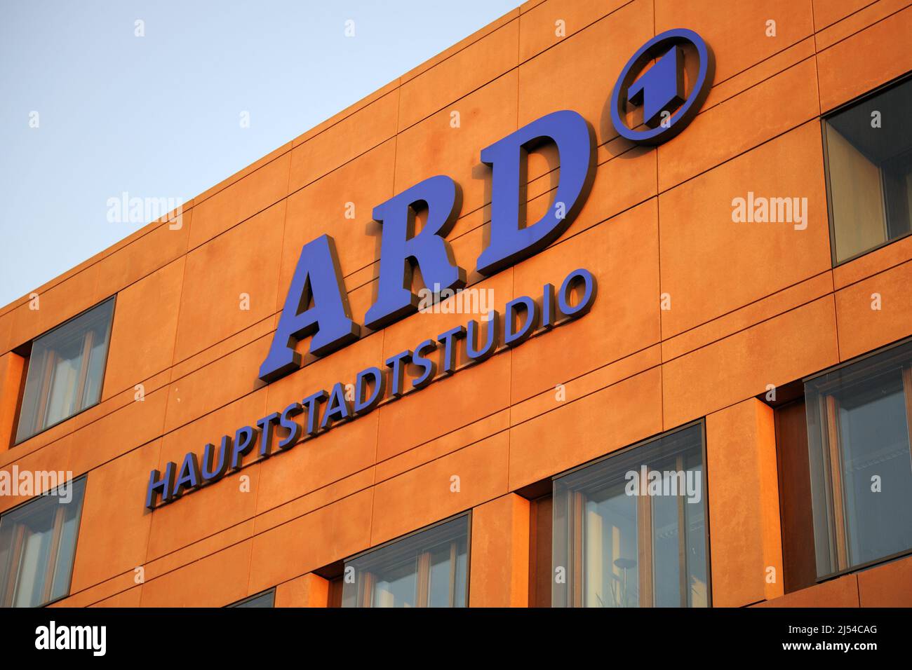 Building of the ARD in Berlin, capital studio, Germany, Berlin Stock Photo
