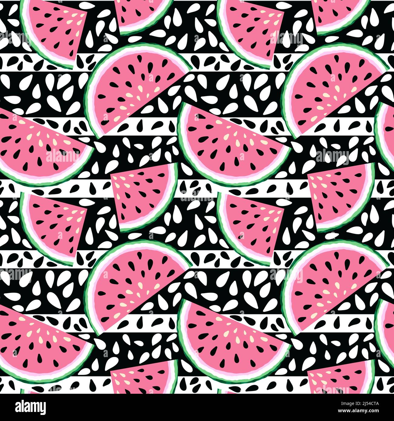 Summer seamless watermelon pattern for packaging and gifts and cards