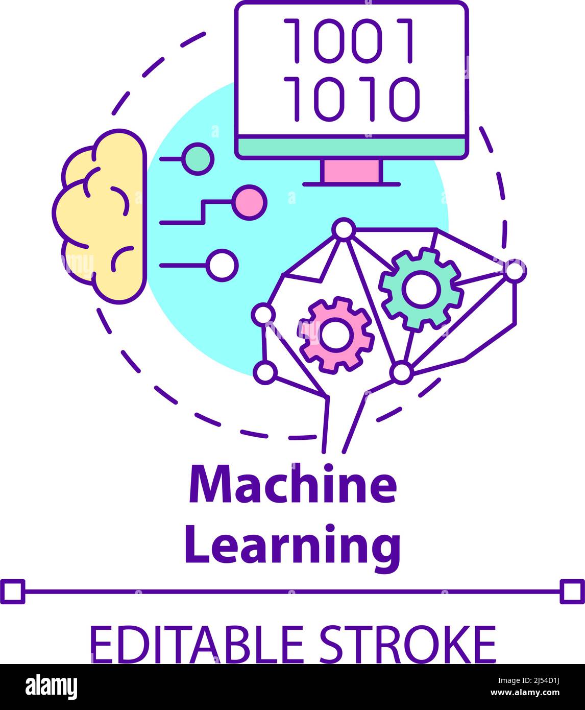Machine learning concept icon Stock Vector Image & Art - Alamy