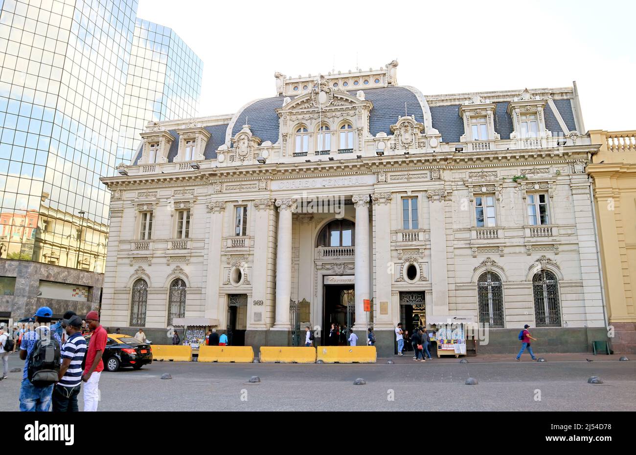 Imressive Central Post Office or Correo Central, a National Monument of Chile Located on Plaza de Armas Square in Santiago, Chile Stock Photo