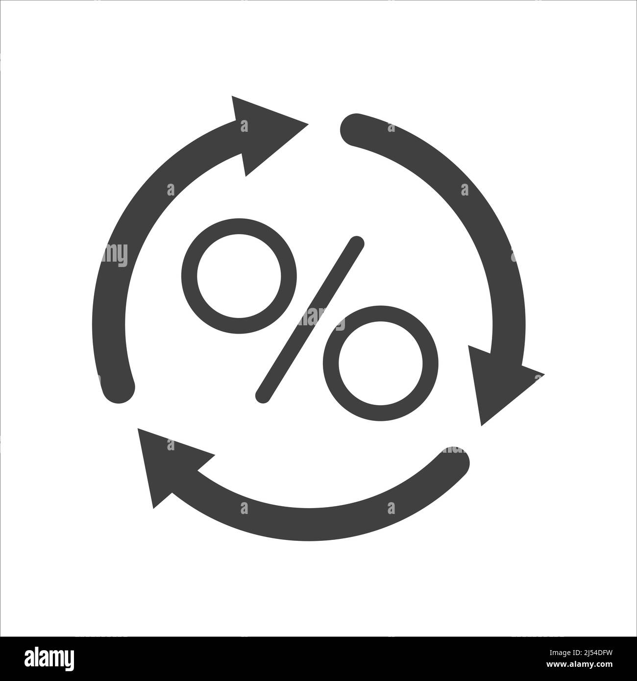 percent icon on a white background. vector image Stock Vector Image ...