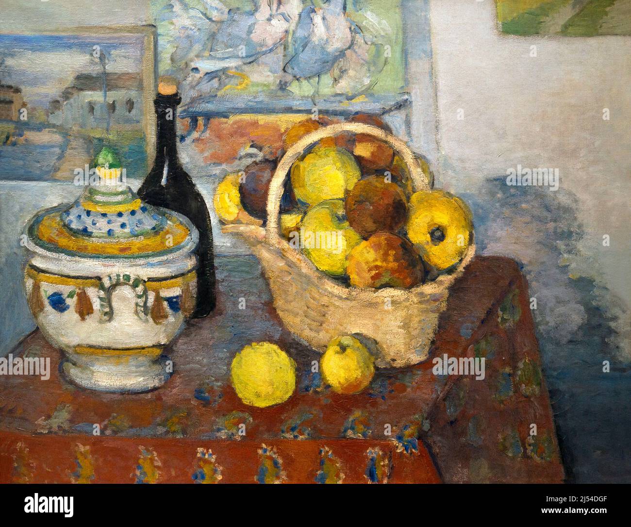 Still Life with soup tureen, Still Life with soup terrine, Nature morte a la soupiere, Paul Cezanne, 1877, Musee D'Orsay, Paris, France, Europe Stock Photo