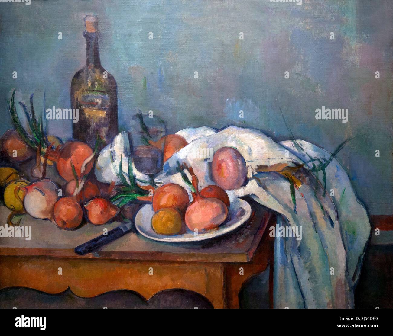 Still Life with Onions, Nature Morte aux Oignons, Paul Cezanne, 1895, Musee D'Orsay, Paris, France, Europe Stock Photo