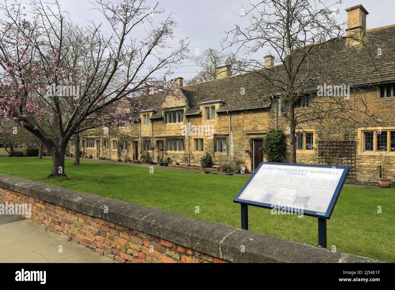 Cherry Trees At The Lord Burghley Hospital Almshouses Stamford Town