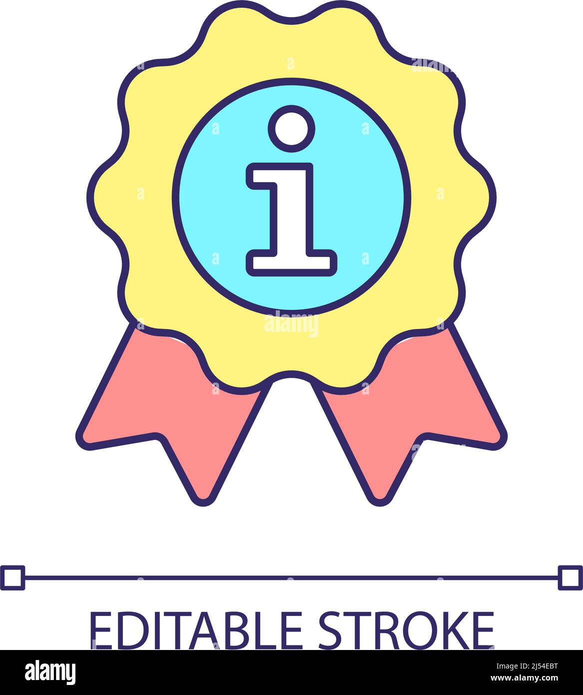Ensuring information quality RGB color icon Stock Vector