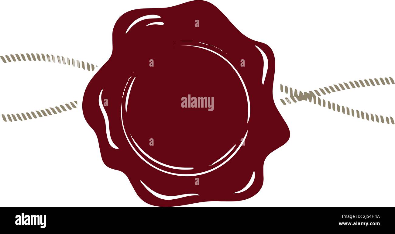 Red rubber letter stamp. Wax seal icon Stock Vector Image & Art Alamy