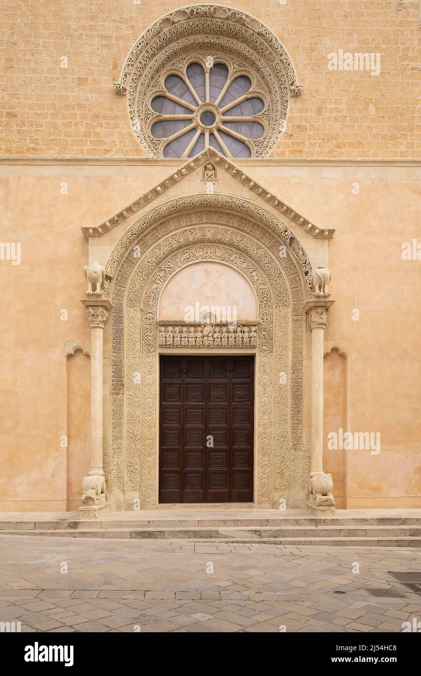 Basilica di Santa Caterina d'Alessandria in Galatina is a national monument in Romanesque and Gothic style. Puglia, Italy. Stock Photo