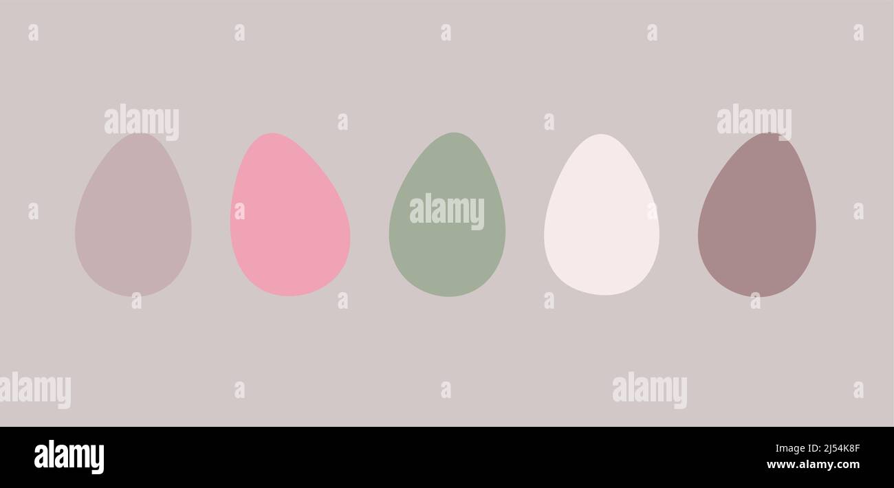 Easter eggs simple set Stock Vector