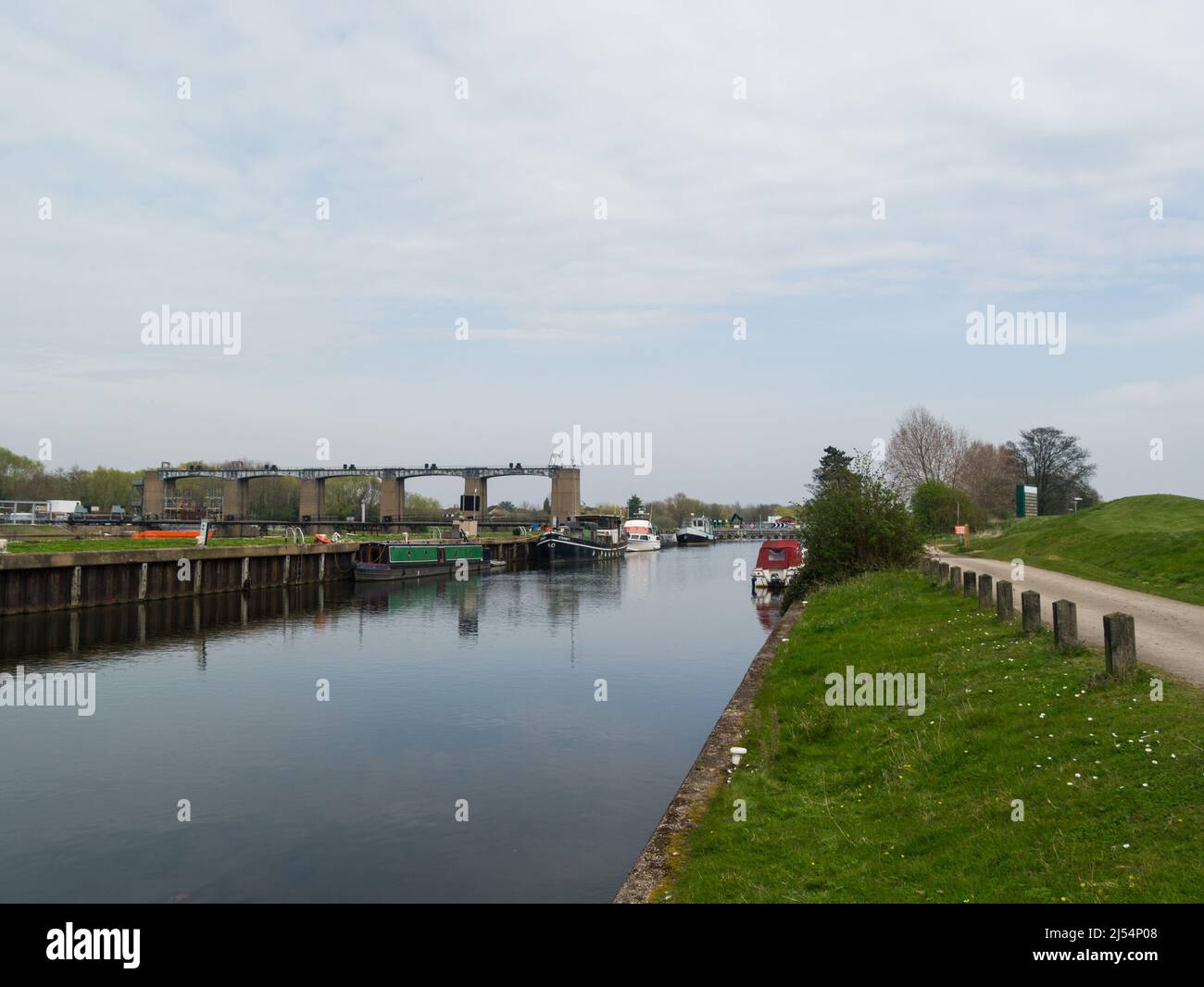 Holme Lock Colwick Sluices built in 1955 to control the water flow of the River Trent to prevent