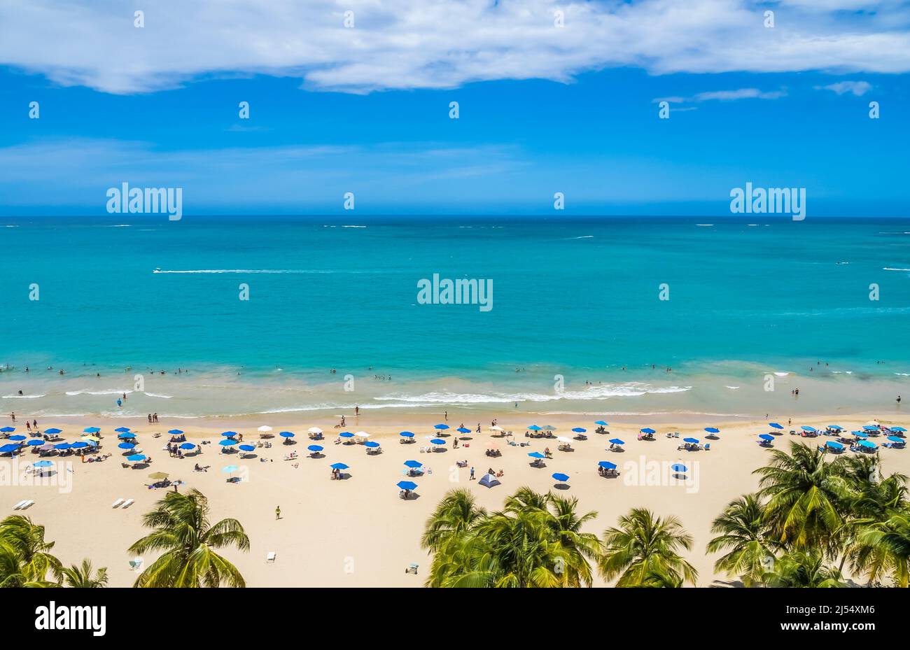 Isla Verde Beach on the Atlantic Ocean in the Metropolitan Area of San Juan  in Carolina Puerto Rico Stock Photo - Alamy