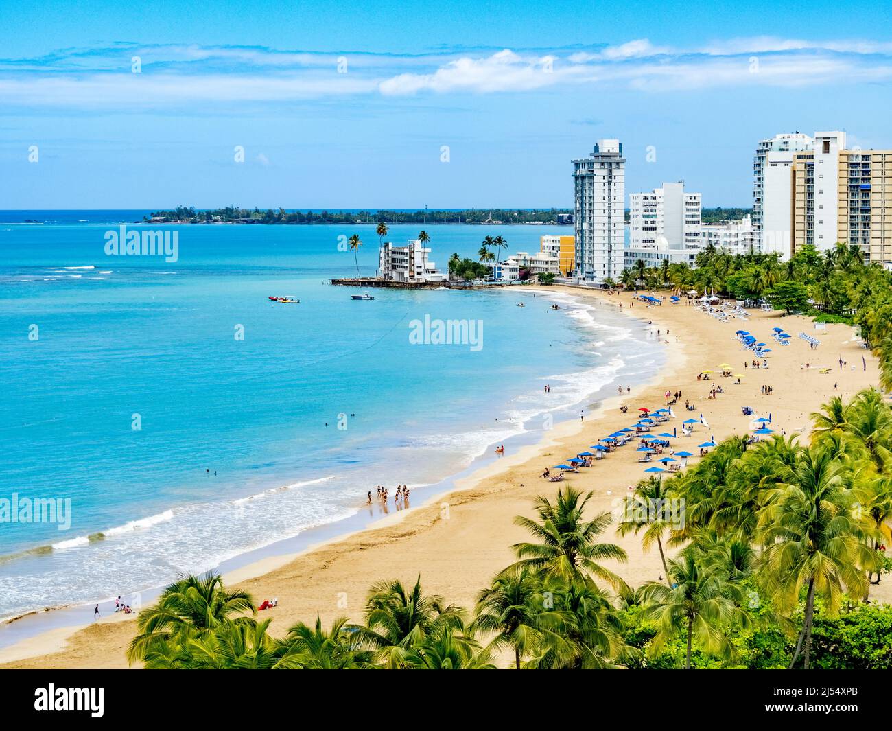 Isla Verde Beach on the Atlantic Ocean in the Metropolitan Area of San Juan  in Carolina Puerto Rico Stock Photo - Alamy