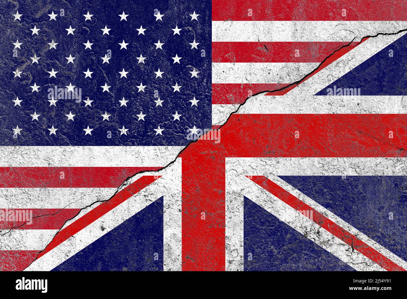 Us uk flag wall hi-res stock photography and images - Alamy