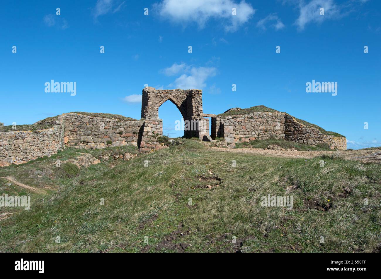 Ruins of Grosnez Castle, Jersey, Channel Islands Stock Photo - Alamy