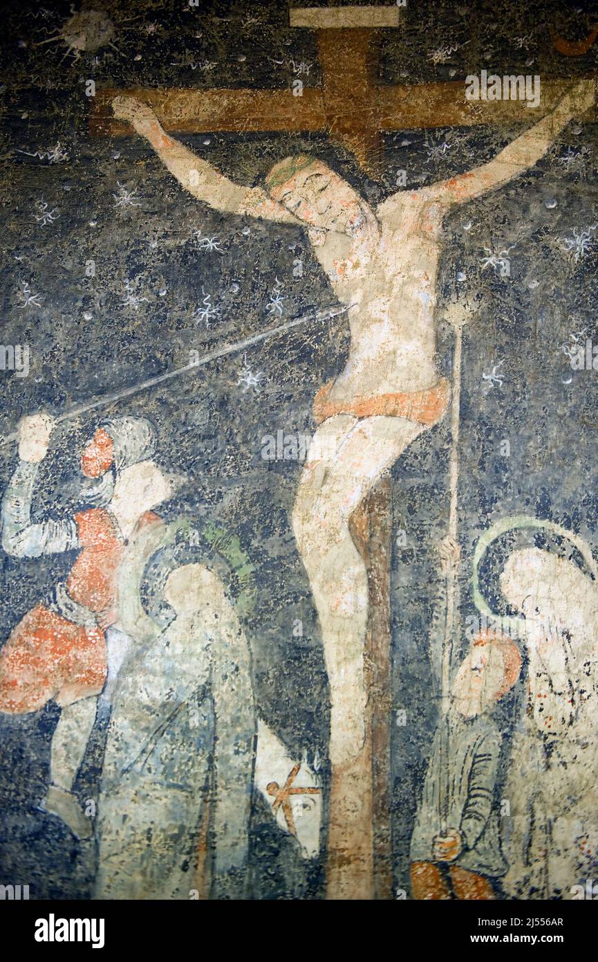 Oil painting “St Mercury”, 17th Century, Addis Ababa National Museum, Ethiopia Ölgemälde “Sankt Mercurius”, 17. Jahrhundert , Addis Ababa National Mus Stock Photo