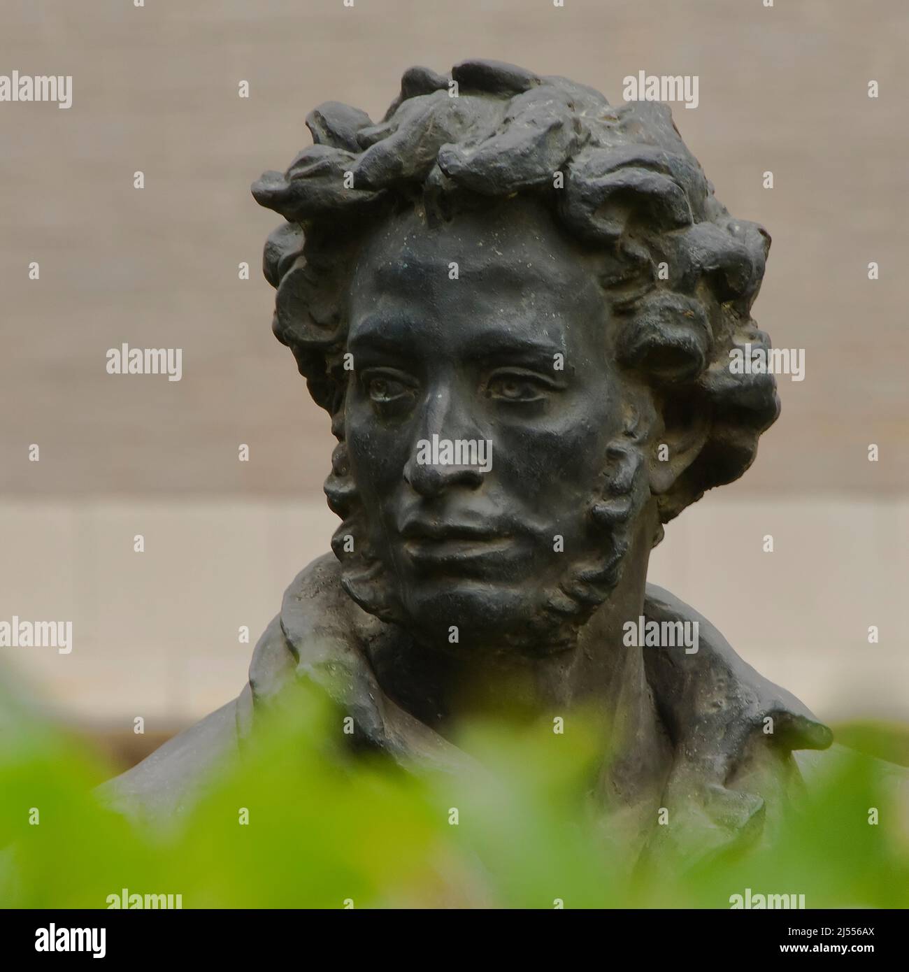 Bust of Alexander Pushkin, Addis Ababa National Museum, Ethiopia Stock Photo