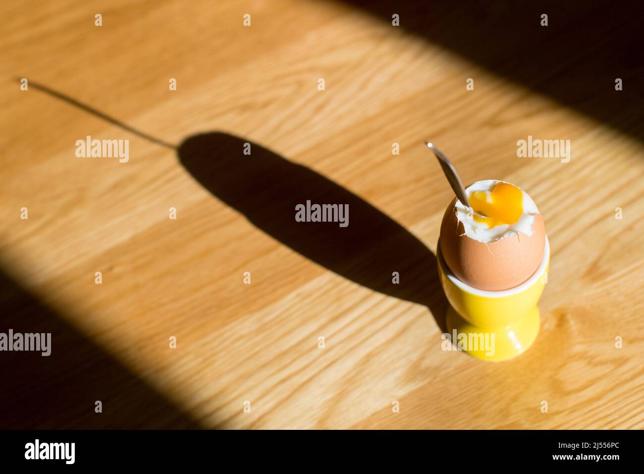 medium-boiled egg Stock Photo