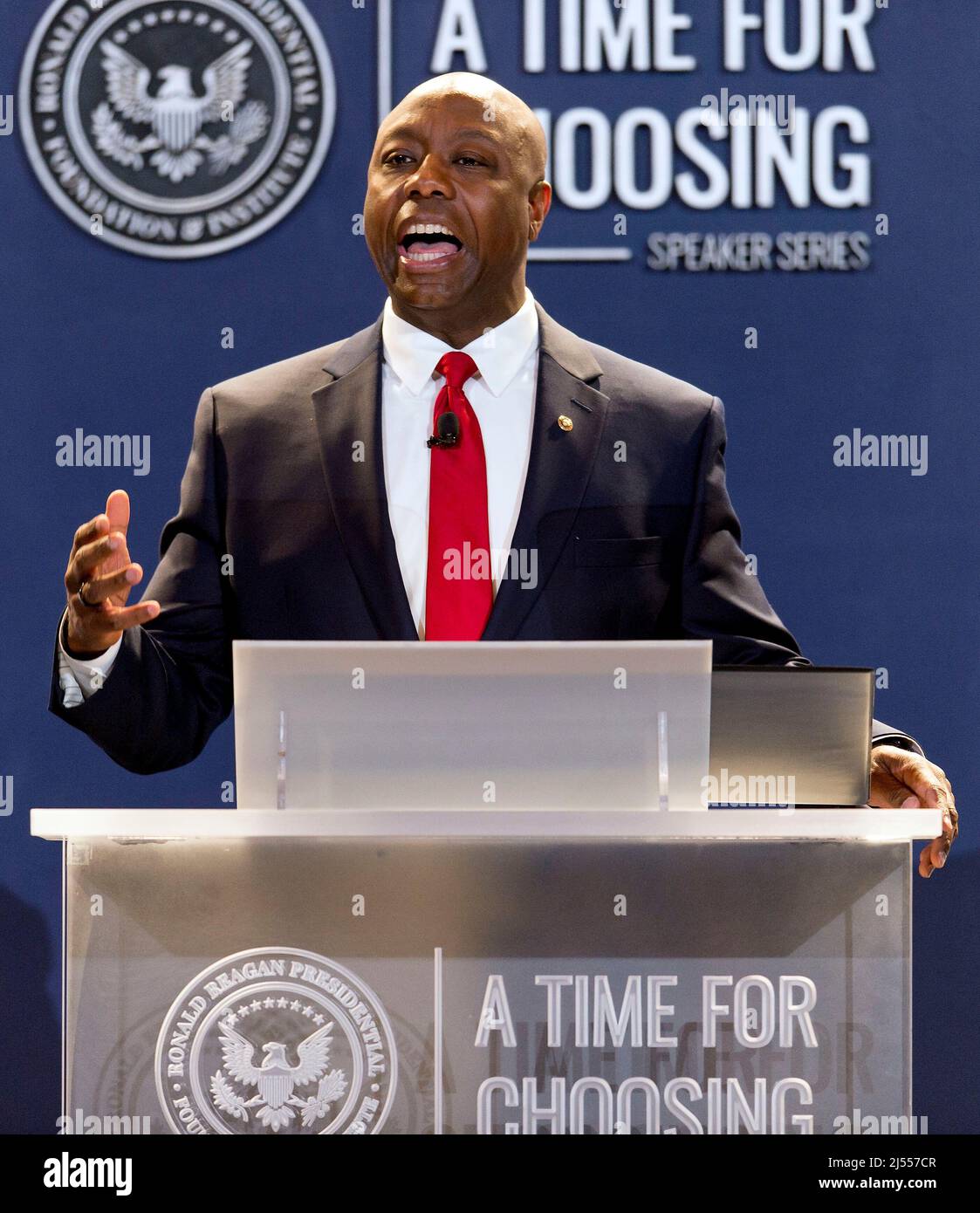 Simi Valley, California, USA. 19th Apr, 2022. U.S. Senator TIM SCOTT (R ...