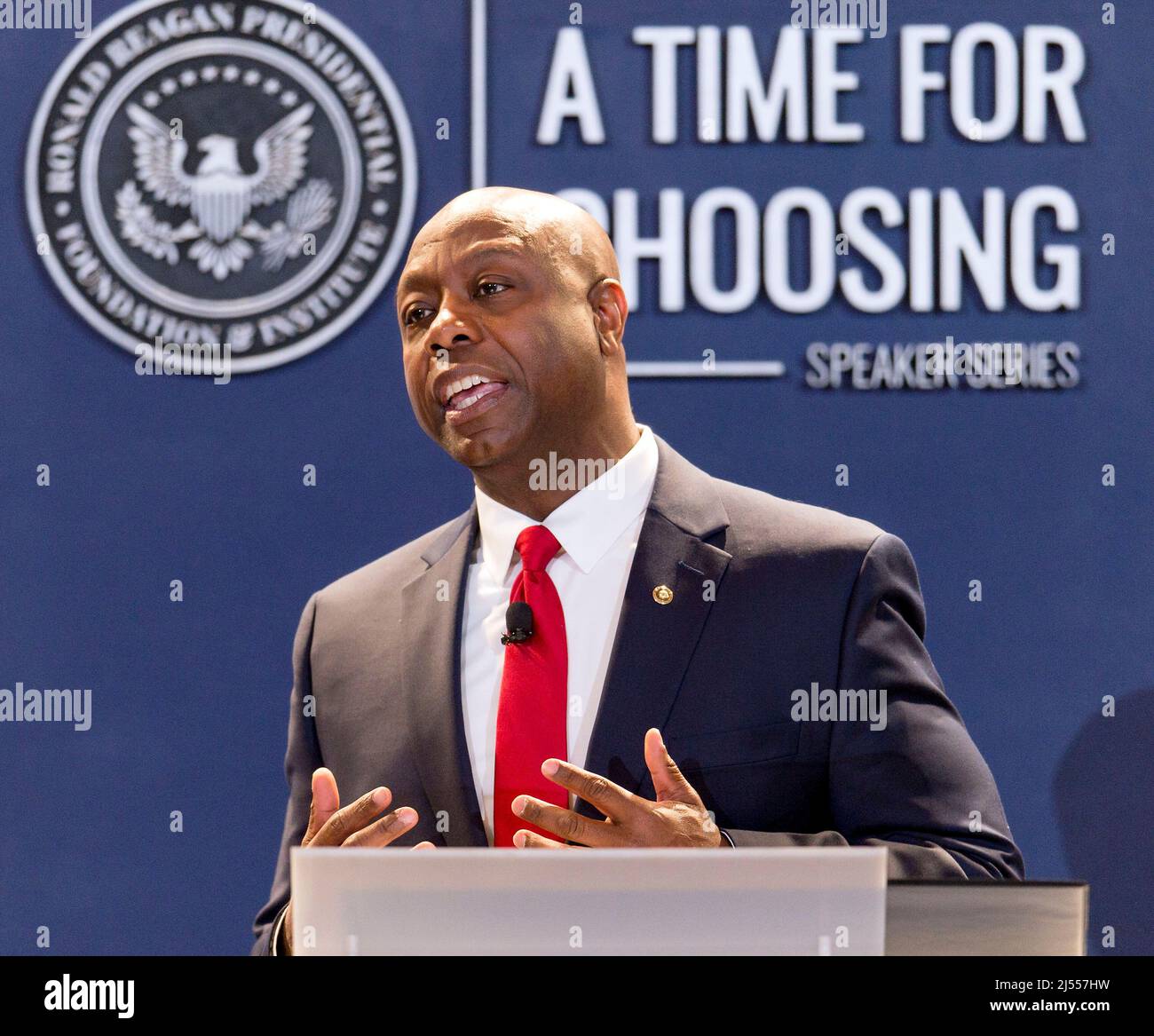 Simi Valley, California, USA. 19th Apr, 2022. U.S. Senator TIM SCOTT (R ...