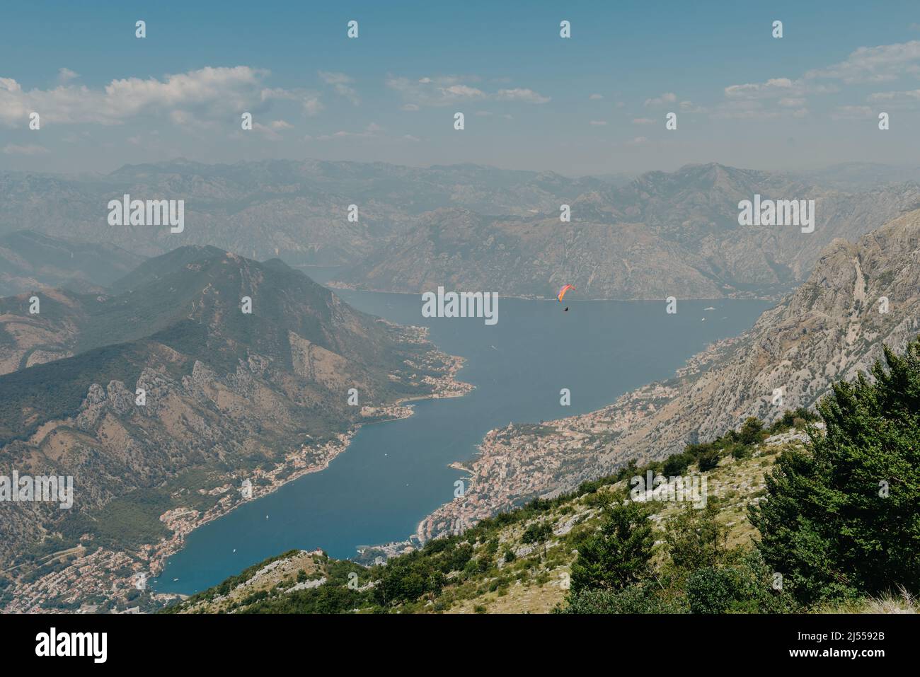 Beautiful nature mountains landscape. Kotor bay, Montenegro. Views of