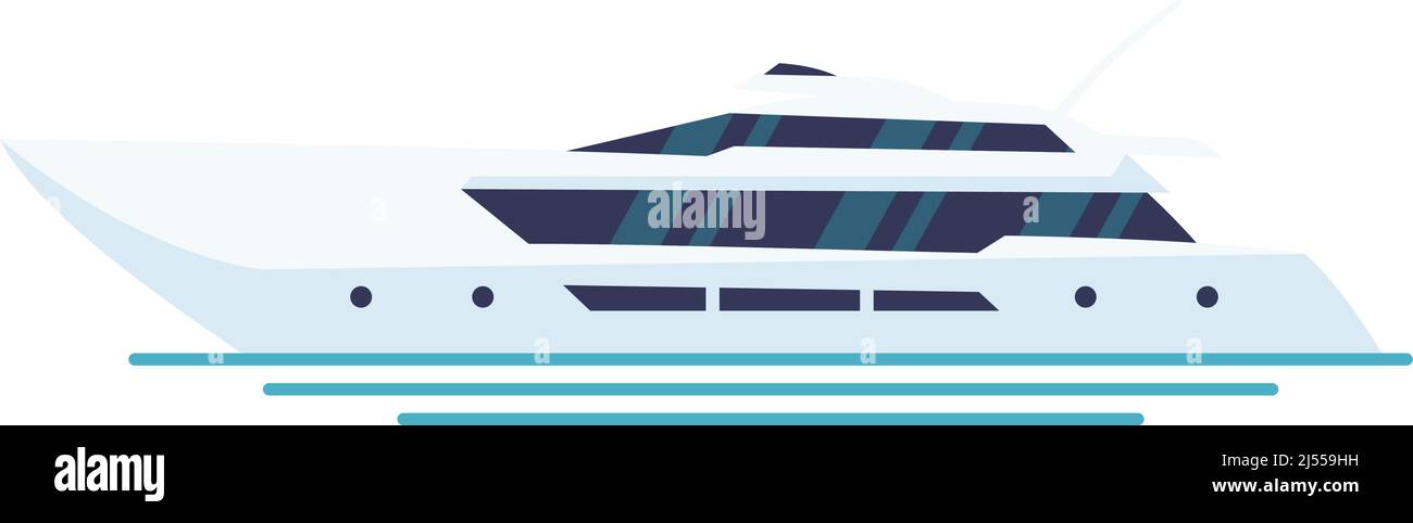 White modern yacht ship. Marine travel icon Stock Vector Image & Art ...