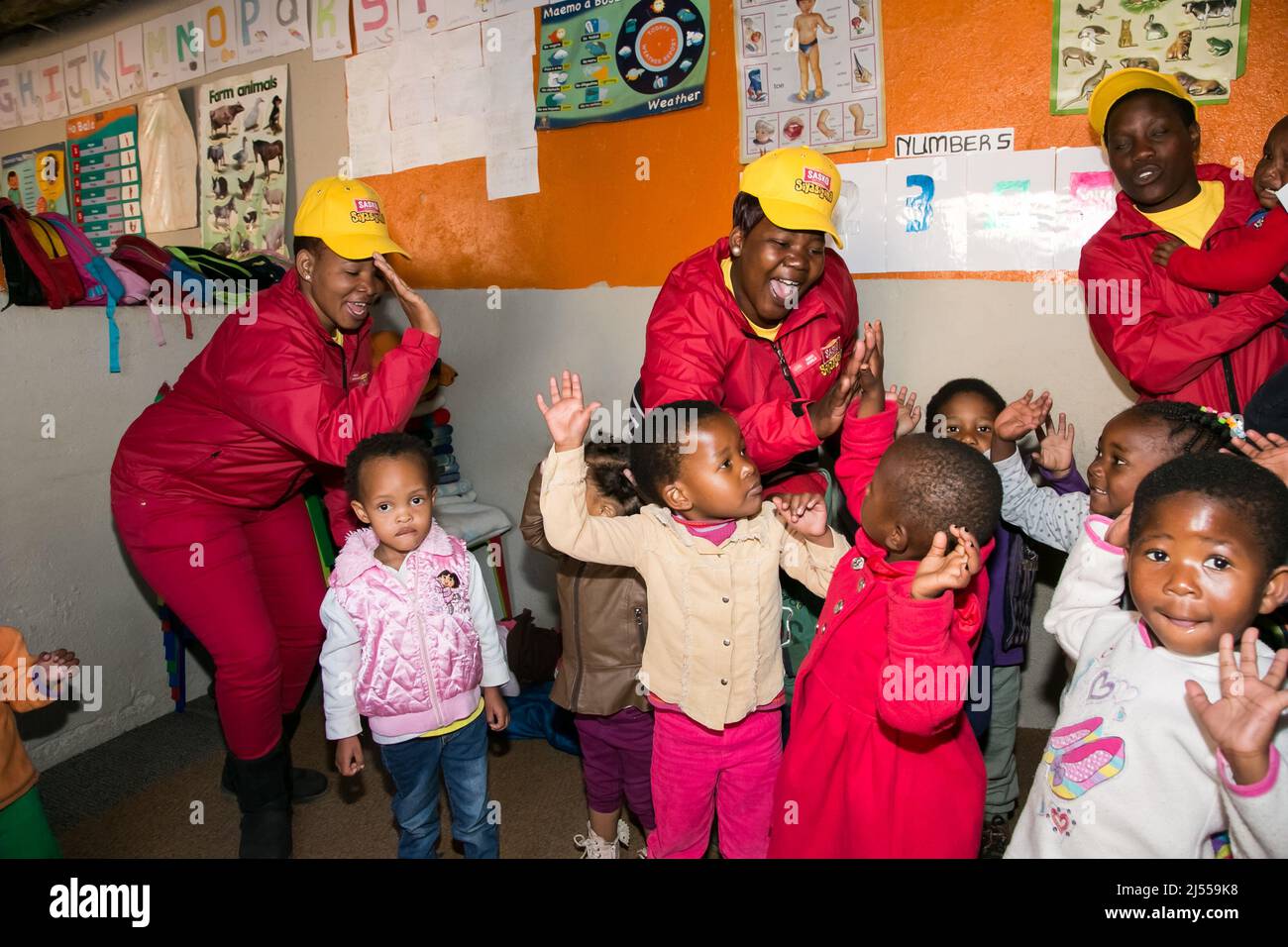 Johannesburg, South Africa August 6, 2015 Young African children at