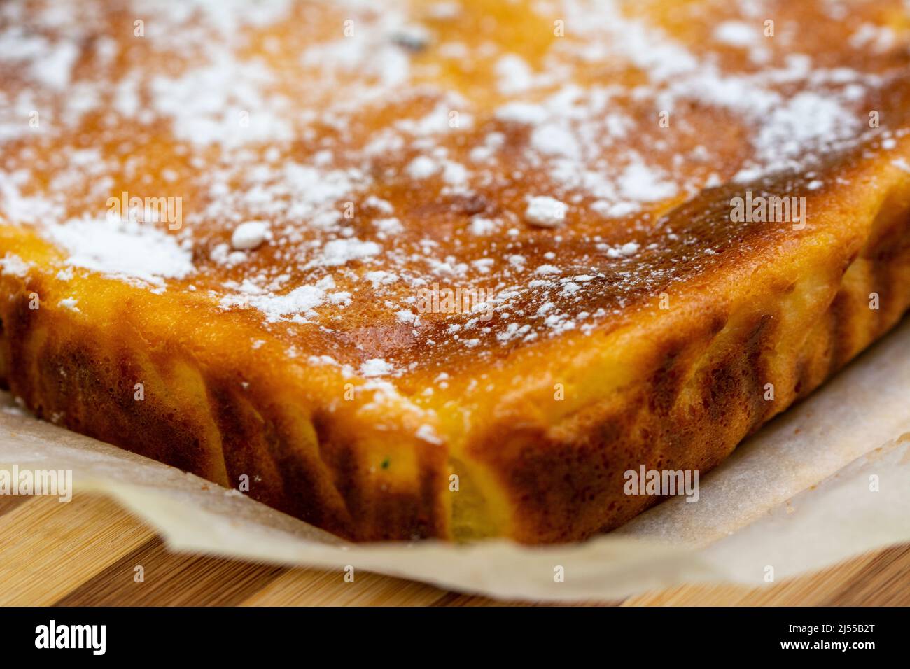 Easter cheese cake or pasca traditionally made at home Stock Photo